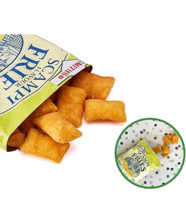 Smiths Scampi & Lemon Fries Crisps Savoury Pub Snack 27g Bag Pack of 6 Multipack Cereal Cray Prawn Flavour Chips with Welari Thank You Card (6pack) - Buy Online on GoSupps.com