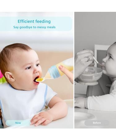 Termichy Baby Weaning Spoon - Silicone Food Dispensing Spoon for Infant Feeding 90ML (Blue) - Buy Online on GoSupps.com