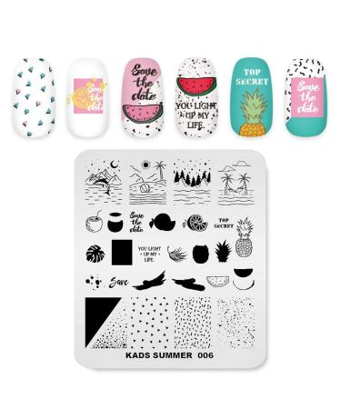 KADS Nail Art Stamping plate Nail Template Nail Art Design Tool Nail DIY Design Image Plate (SU006)