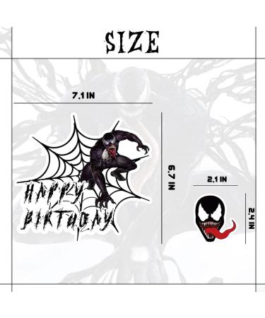 Party Decor for Venom Cake Cupcake Toppers Set Spider Theme Birthday Supplies Favors Topper Decorations - Buy Online on GoSupps.com