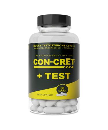 CON-CRET + Test CON-CRET Patented Creatine HCl Now with Testofen Boost Testosterone Levels 60 Capsules
