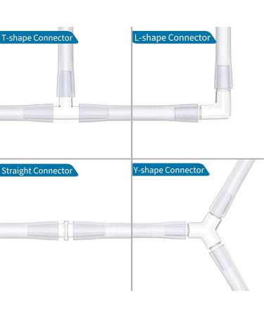 Pawfly 7.5m Aquarium Airline Hose Set - Standard Air Pump Accessories with Suction Cups & Check Valves for Optimal Ventilation (White) - Buy Online on GoSupps.com