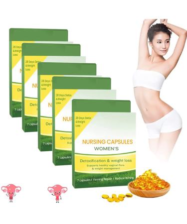 Ultraslim Natural Detox Slimming Capsules Instant Tightening Detox Capsules Natural Repair Viginal Capsule Soothe and Slim Anti Itch Detox Slimming Capsule Tighten and Nourish Vagina (5Box)