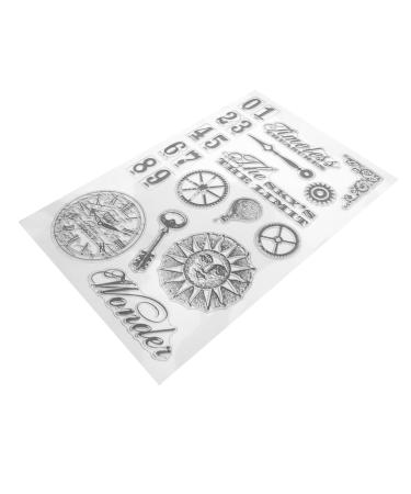Lurrose Postage Stamps Scrapbook Embellishments Clear Stamp Block Mailing Stamps Silicone Stamps Seal Fine