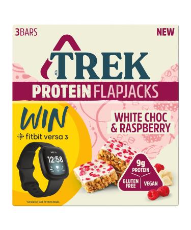 TREK White Choc & Raspberry Protein Flapjack 3 x 50g