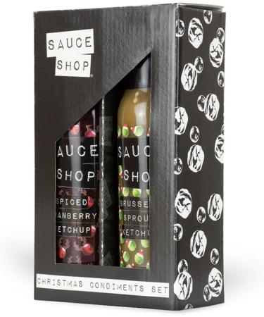 Sauce Shop Christmas Condiments Duo Gift Set - Spiced Cranberry Ketchup and Brussels Sprout Ketchup 260g each - Buy Online on GoSupps.com