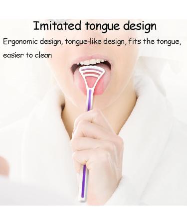 Premium Ayurvedic Tongue Scraper - Antimicrobial Oral Health Tool for Bad Breath | 180x30mm Purple - Buy Online on GoSupps.com