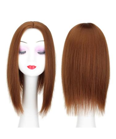 Buy Women's 56 cm Middle Part Straight Hairpiece with Clip - Fudge Color | International Shipping Available - Buy Online on GoSupps.com