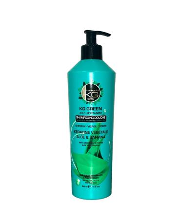 Keragold Green shampoo 3 in 1 vegetable keratin aloe and banana (KG green aloe and banana shampoo)