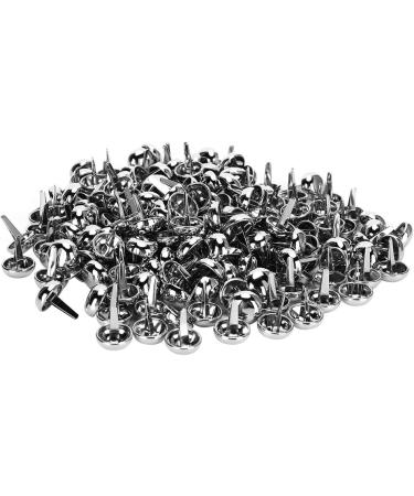 200Pcs Round Brads Purse Feet Handbag Nailheads Spike for DIY Leather Craft Purse Handbag Feet Nail Head 15mm Silver - Buy Online on GoSupps.com