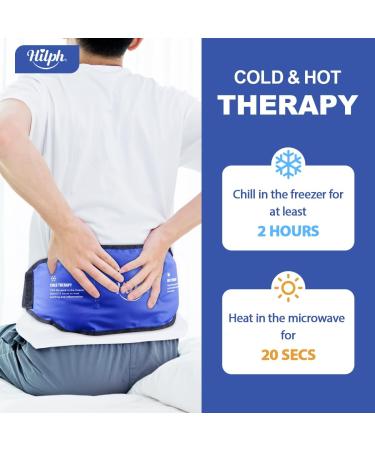 Hilph Back Cooling Pad - Gel Cooling Pillows for Pain Relief Sciatica & Injuries | Cold & Warm Compress with Velcro Fastener - Buy Online on GoSupps.com