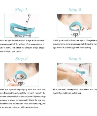 Hand-Operated Silicone Eye Washing Cup Kit - Effective Eye Cleaning Reduces Dust & Irritation Transparent Blue Eye Wash Cup for Safe Eye Care - Buy Online on GoSupps.com