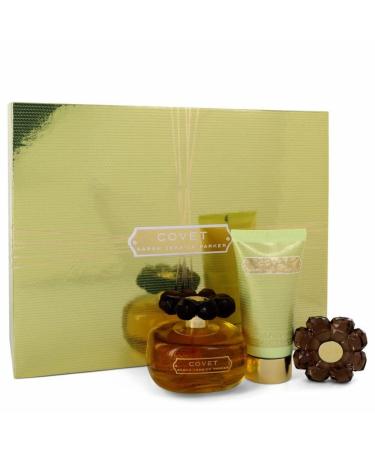 Sarah Jessica Parker Covet for Women 3 Piece Set Includes: 3.4 oz Eau de Parfum Spray + 2.5 oz Rich Body Lotion + 0.08 Solid Parfum
