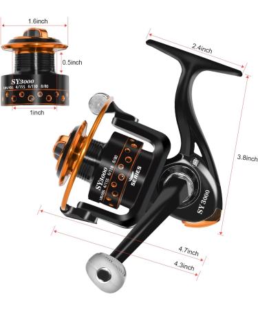 Summer and Centron Spinning Reels - 12+1 BB Lightweight & Ultra Smooth - Size 3000 | QINGLER - Buy Online on GoSupps.com