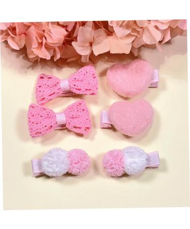 ibasenice Bow Clips 3 Pairs small hair clips hair clips hairpin cloth clip fabric bow tie hair clip Heart-shaped Hair clips bangs clip girl hairpin peach heart three-dimensional - Buy Online on GoSupps.com