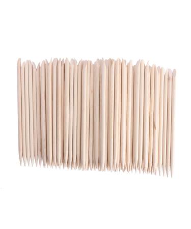 Adecco LLC Orange Sticks for Nails,Wooden Cuticle Sticks, Manicure Sticks Pedicure Tool 110mm (50P)