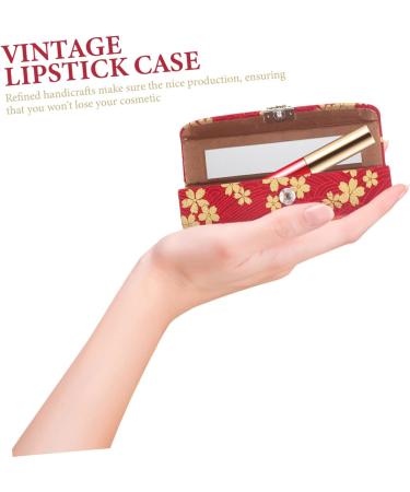  tui Rouge Vintage avec Miroir Bo te de Rangement et Compacte pour Maquillage Protection Durable pour Tubes Standard pour Usage et Voyage - Buy Online on GoSupps.com