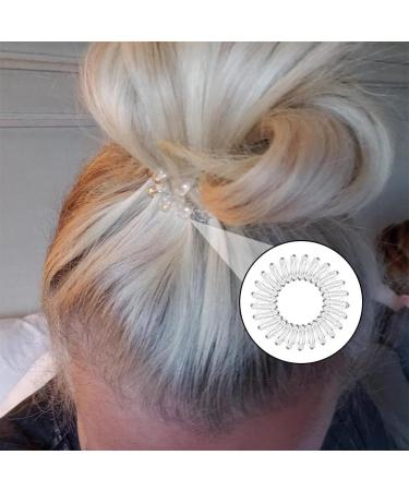 Set of 12 Spiral Hair Ties in 4 Colours Phone Cord Design Ponytail Holder or Hair Band Elastic Hair Bands for Women and Girls - Buy Online on GoSupps.com