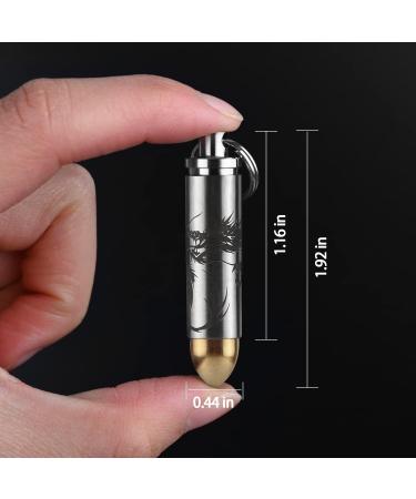 aiGear Titanium Mini Pill Fob - Waterproof Keychain Pill Box 0.32" Inner Diameter Lightweight Necklace Holder for EDC Camping & Travel - Buy Online on GoSupps.com