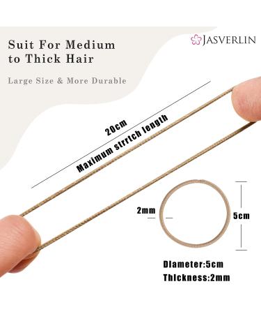 JASVERLIN 2mm Light Blonde Elastic Hair Ties - 80 Pcs Hair Accessories for Women, Girls, Kids - Thin Ponytail Holders for Fine to Medium Hair - No Pull, No Damage Stretchy Rubber Bands - Buy Online on GoSupps.com