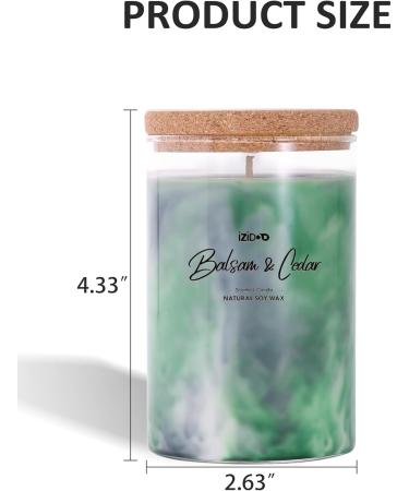IZIDDO Colorful Scented Candles - Balsam & Cedar Aromatherapy 8oz | Handmade Long Lasting Home Candle | Perfect Housewarming Gift for Women - Buy Online on GoSupps.com