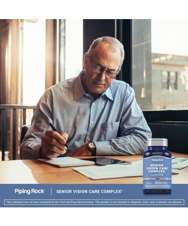 Piping Rock Eye Health Complex | 300 Softgels | Senior Vision Care Vitamin | Plus Lutein and Zeaxanthin | Non-GMO Gluten Free Supplement - Buy Online on GoSupps.com