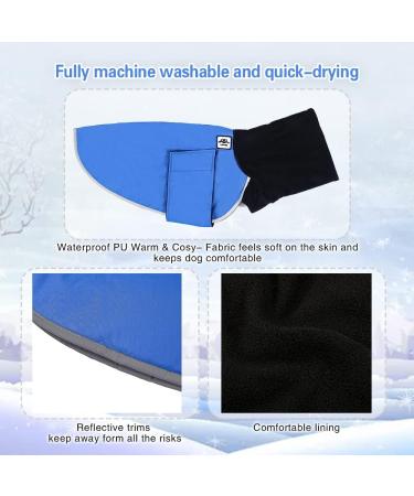Dachshund Raincoat - Waterproof Winter Clothes for Miniature Dachshund XS Blue - Buy Online on GoSupps.com