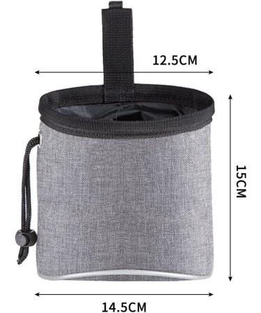 YOOSSO Multifunctional Dog Training Feed Bag with Snack Pouch & Faecal Bag Dispenser - Gray | Ideal for Treats & Training - Buy Online on GoSupps.com
