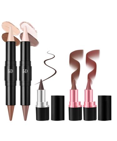 5D Pen Contour du Visage Ensemble de Maquillage Visage Kit de Crayon de Beaut et Visage Crayon de Beaut de Couleurs Vives pour Voyage cole Rencontre Voyage d'affaires Maison Lot 02
