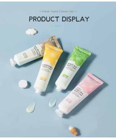 4 Pack Hand Cream Moisturizer Travel Skin Care Kit Mini Moisturizing Hand Lotion Skin Care Gift Set for Women Avocado Chrysanthemum Lavender - Buy Online on GoSupps.com