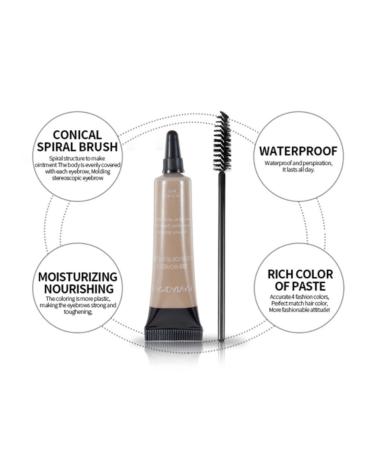 Professional Eyebrow Tinting Gel with Brush - Waterproof Instant Eyebrow Color Makeup Tools (#05) - Shop Internationally! - Buy Online on GoSupps.com