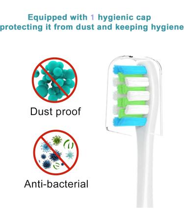10 Replacement Electric Toothbrush Heads for OCLEAN | Compatible Plug-In Brushes for Alloclean | White Brush Heads - Buy Online on GoSupps.com