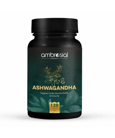 AMBROSIAL Ashwagandha 500mg (Pack of 1-120 Capsules) 120 Count (Pack of 1)
