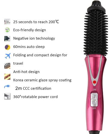 Hair Professional 1.5 Curling Iron Brush 2 Inch Curling Brush Iron For Big Curls Hair Dryer Brush Electric Folding Hair Curler Comb Brush Portable Hair Dressing Beauty Tool Us Plug - Buy Online on GoSupps.com