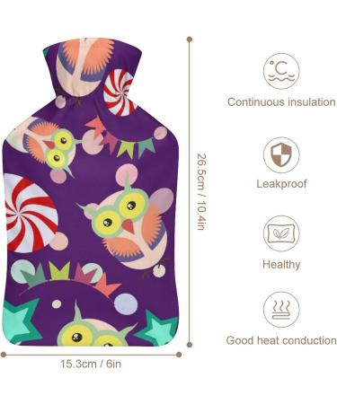Star Owl Hot Water Bottle with Plush Cover - Warm Comfort for Adults & Kids | 26.5x15.3cm International Shipping - Buy Online on GoSupps.com