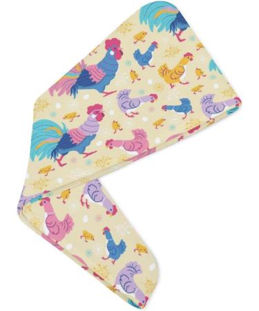 Colorful Rooster Microfiber Hair Towel Wrap - Super Absorbent Hair Turban for Women 10"x26" | International Shipping Available - Buy Online on GoSupps.com