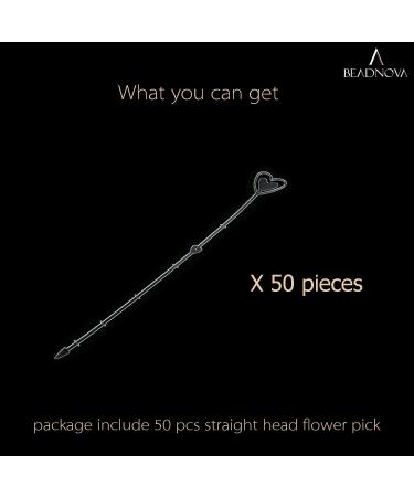 BEADNOVA Floral Pick Card Holder 50pcs - 10inch Plastic Heart Shape Head Flower Pick for Bouquet Wedding Decoration - Buy Online on GoSupps.com