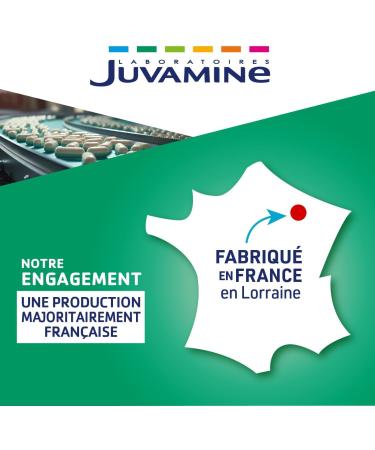 JUVAMINE - Marine Magnesium 300mg + Vitamin B6 - Fatigue - Stress - Nervous Balance - Well-being - Nervous System - 4 Month Format - 120 Tablets - Made in France - Buy Online on GoSupps.com