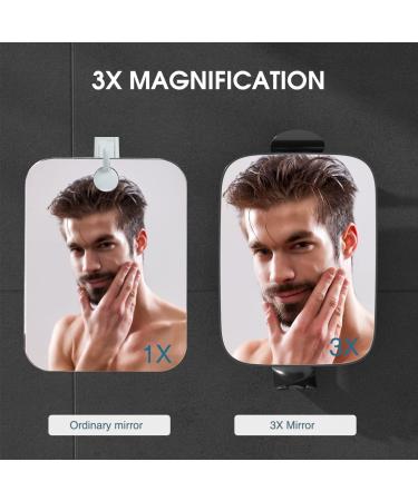 TOUCHBeauty 3X Magnification Shower Mirror with Razor Holder | 360 Swivel Bathroom Accessory | Men & Women | 11 Size | Version 2.0 | Black - Buy Online on GoSupps.com