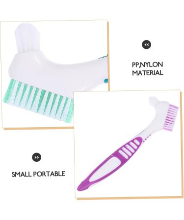 Minkissy 2-Piece Prosthesis Cleaning Brush Set | Travel-Friendly Prosthetic Toothbrush for Effective Cleaning - Buy Online on GoSupps.com