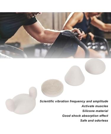 Angrek Muscle Massage Device Replacement Heads - 4 Mini Silicone Attachments for Deep Tissue Relief - Light Gray - Buy Online on GoSupps.com
