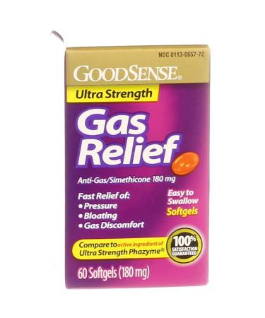 Gas Relief Ultra Strength Gas Relief Has a Powerful Ingredient for Fast Gas Relief - 60 Softgels 1987