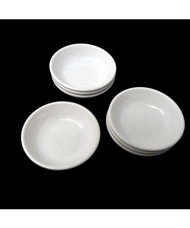 Honbay 10PCS Plastic White Round Watercolor Paint Palette - Small Dipping Bowls for Painting and Cooking - Buy Online on GoSupps.com