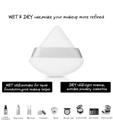 10-Piece Triangle Soft Powder Puff Set for Makeup - Body & Mineral Powder Tool - Buy Online on GoSupps.com