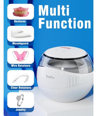 Portable Ultrasonic U-V Cleaner - 4 Modes, 50kHz Ultra Sonic for Dental Appliances & Jewelry - Home & Travel Use - Buy Online on GoSupps.com