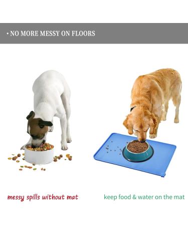 Reopet Waterproof Silicone Feed Mats for Pets - Elevated Edges Dog & Cat Food/Water Mats 87 x 57 cm (1 Pack) - International Shipping - Buy Online on GoSupps.com