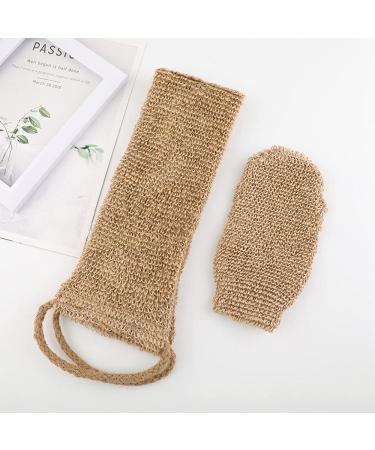 Back Scrubber - Hemp Body Brush & Mitt for Men & Women | Exfoliating Back Cleaning Tool - Buy Online on GoSupps.com