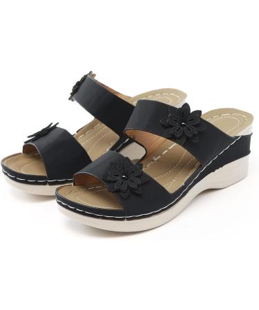 Orthopedic Plantar Fasciitis Sandals for Women - Tan Strappy Heels, Arch Support, Comfortable Walking Sandals - Size 6.5 Narrow - Buy Online on GoSupps.com