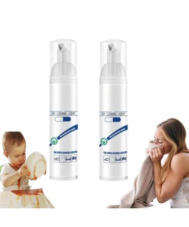 Dry Foam Cleaner 2023 New Dry Foam Cleaner Stain Remover All-Purpose Rinse Cleansing Foam Dry Erase Spray Cleaner Dry Foam Cleaner for Clothes All-Purpose Cleaner Rinse-Free For Clothes (2 PCS)