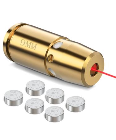 EZshoot Bore Sight 9mm Laser Boresighter with 3 Sets of Batteries Red Laser